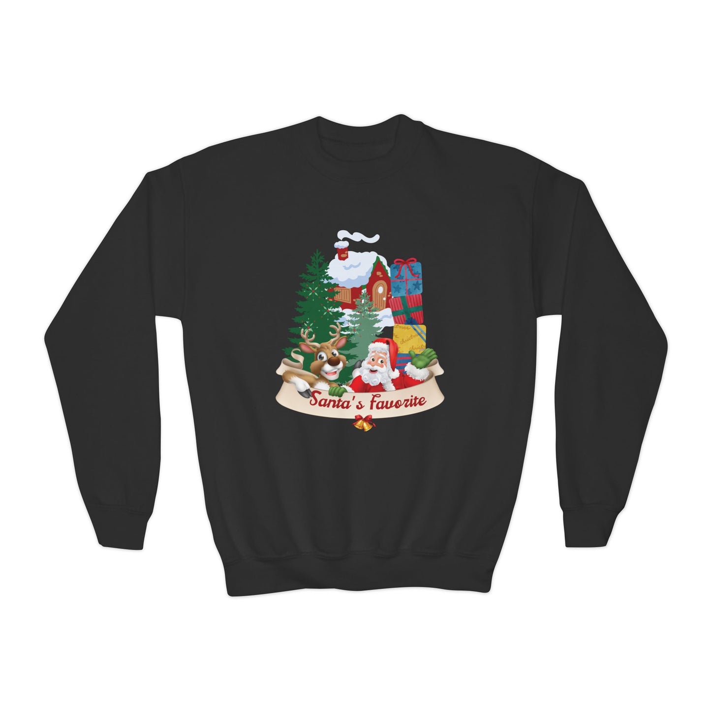 Santa's Favorite Youth Crewneck Sweatshirt