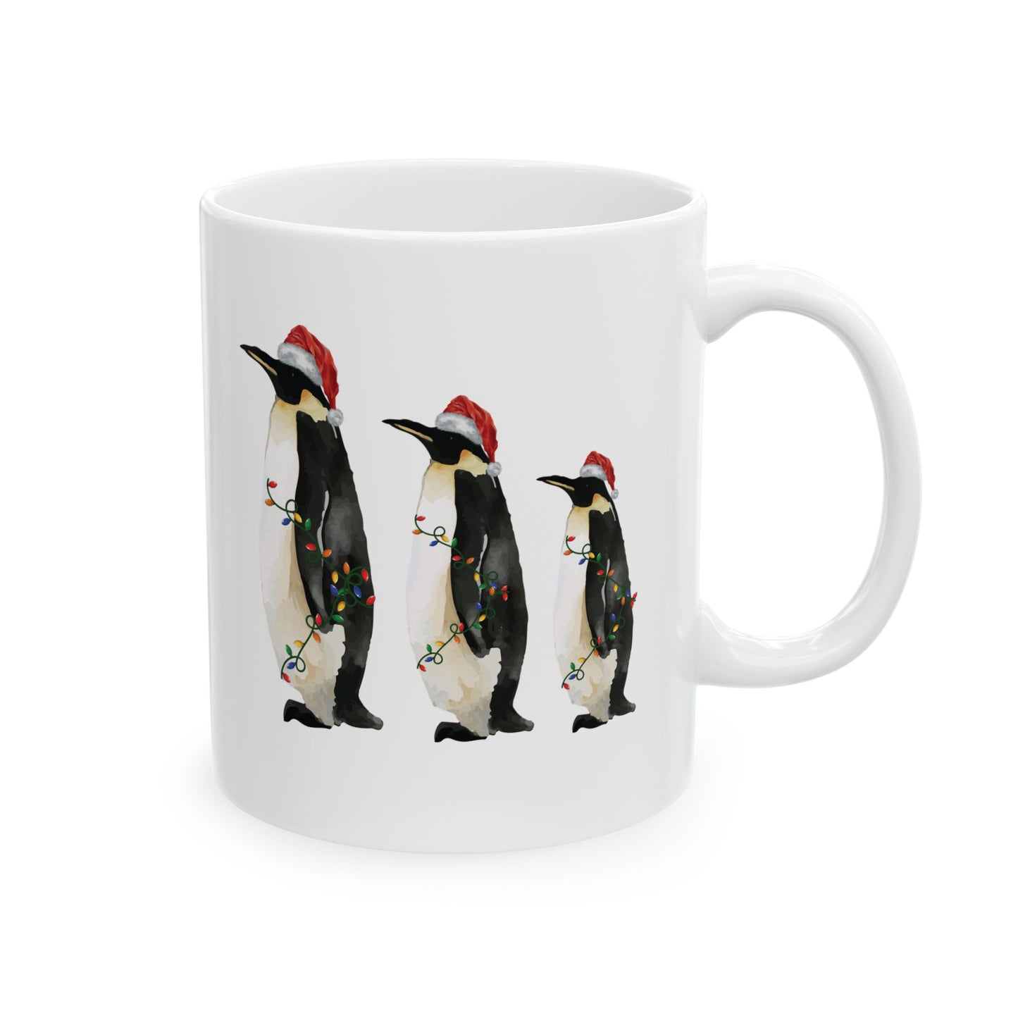 Penguin Christmas  Ceramic Mug, (11oz, 15oz)