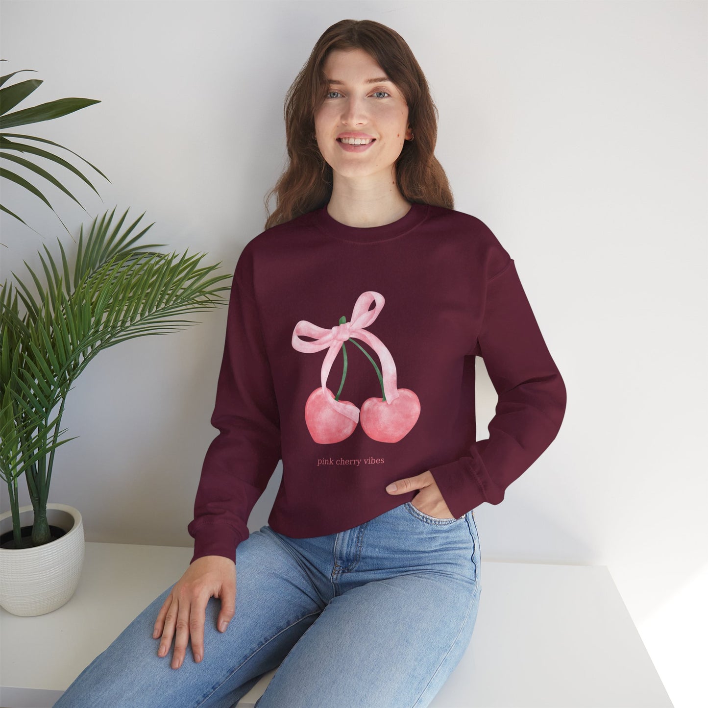 Pink Cherry Vibes Sweatshirt