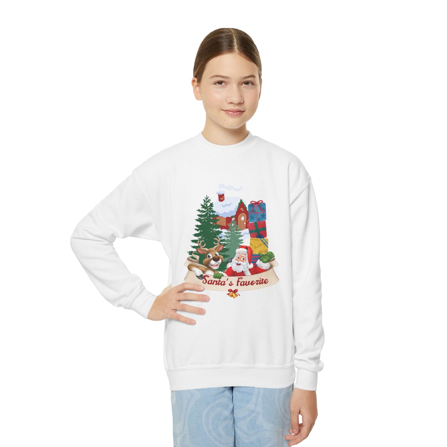 Santa's Favorite Youth Crewneck Sweatshirt