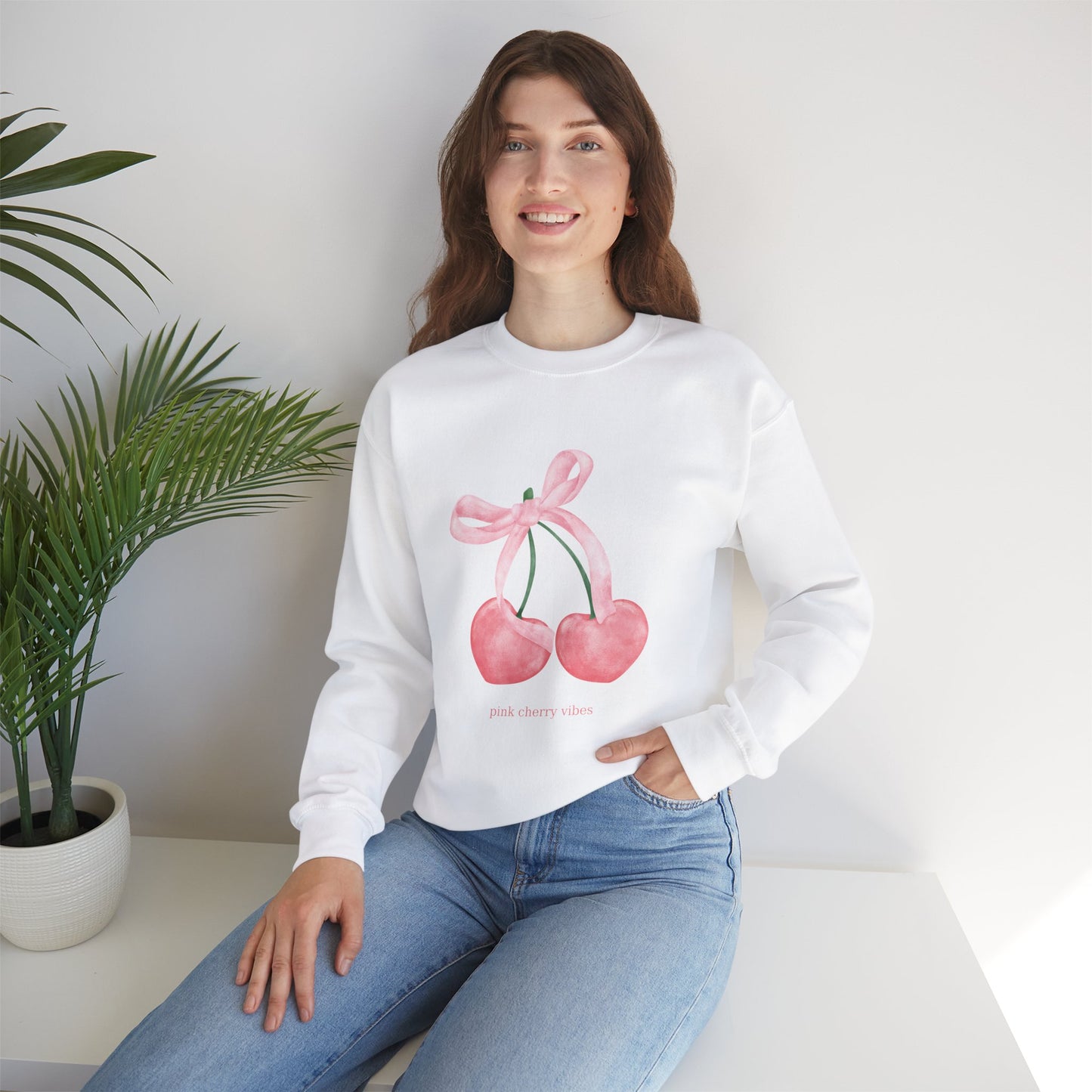 Pink Cherry Vibes Sweatshirt