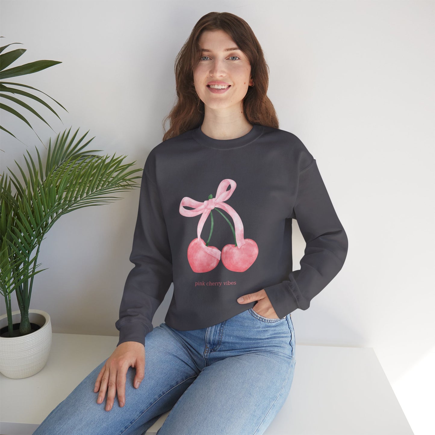 Pink Cherry Vibes Sweatshirt
