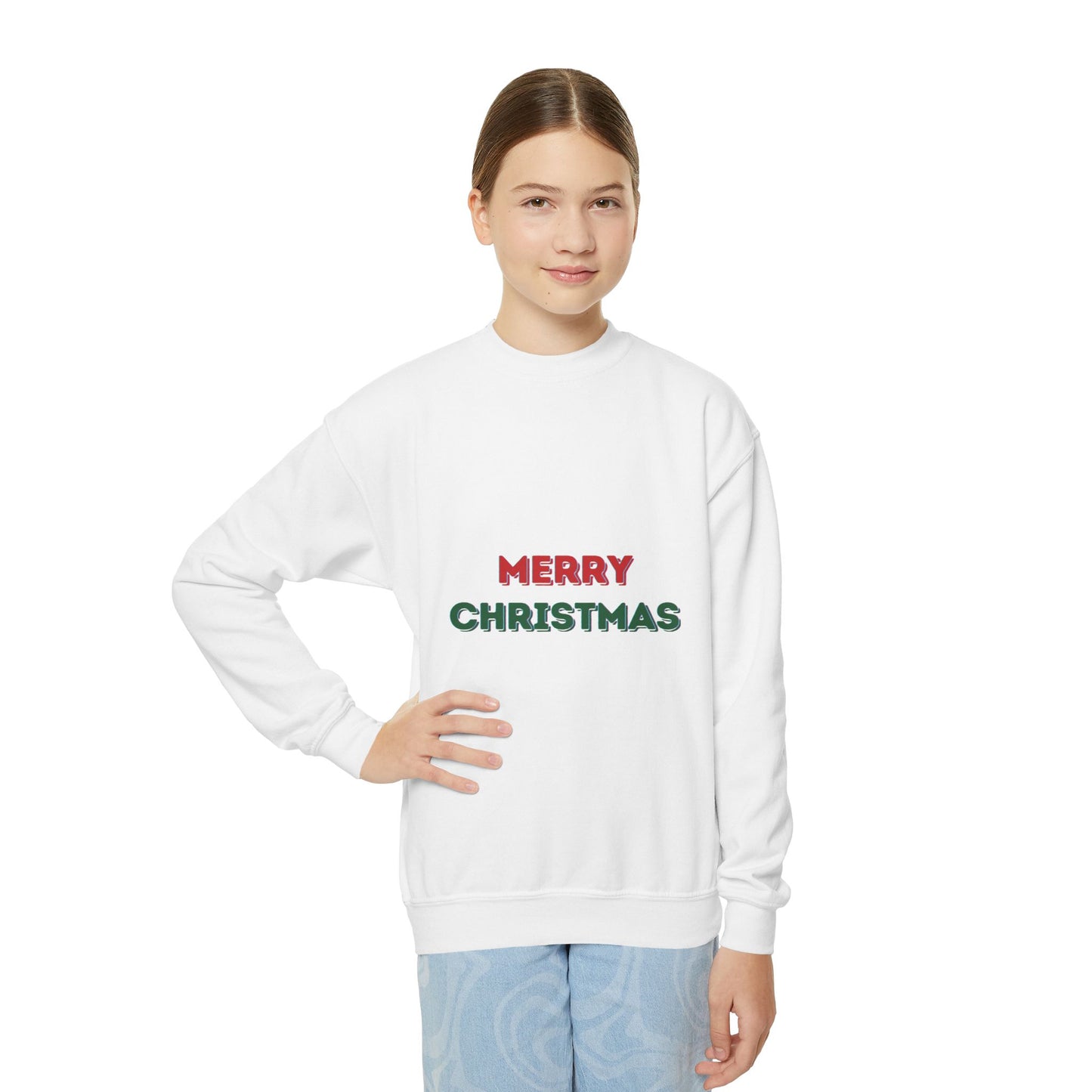 Merry Christmas Youth Crewneck Sweatshirt