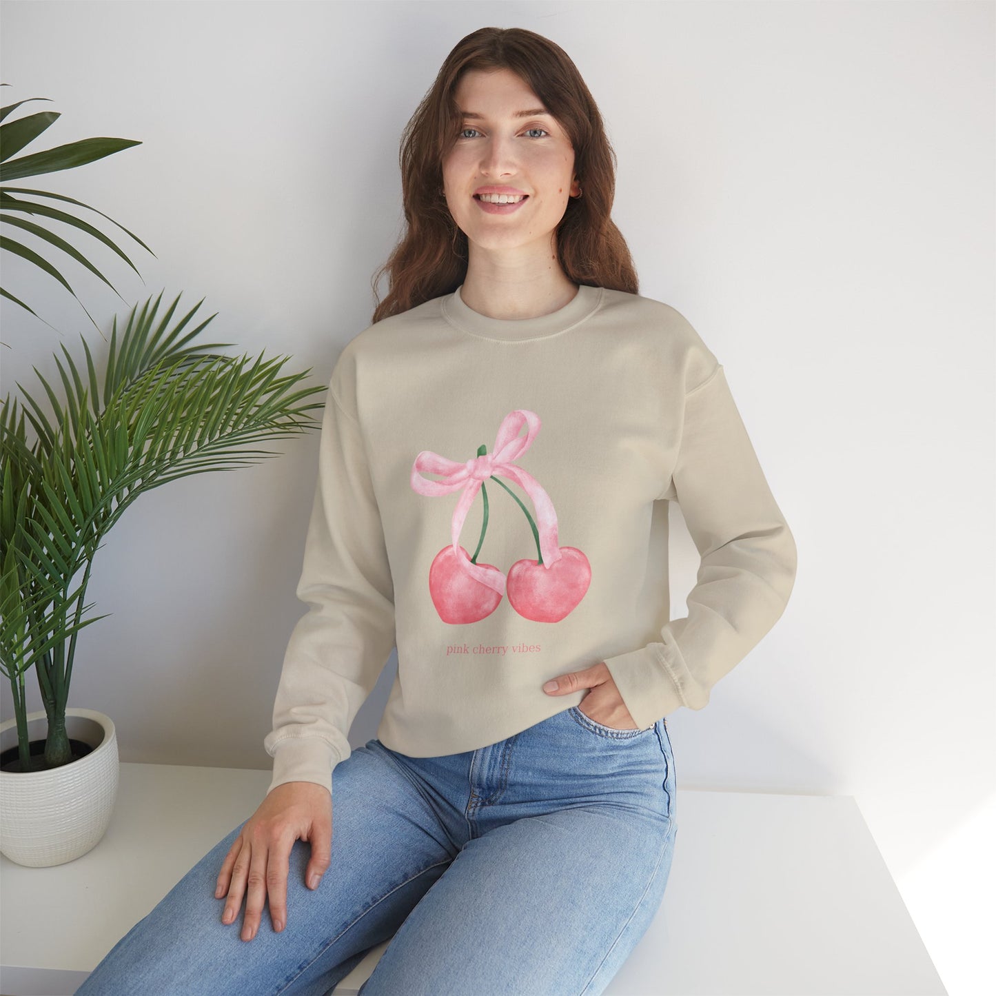 Pink Cherry Vibes Sweatshirt