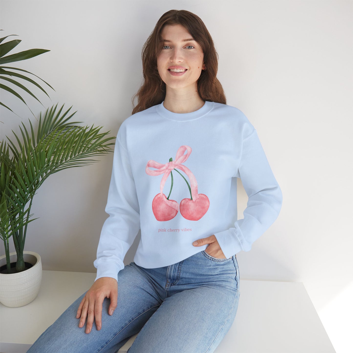 Pink Cherry Vibes Sweatshirt