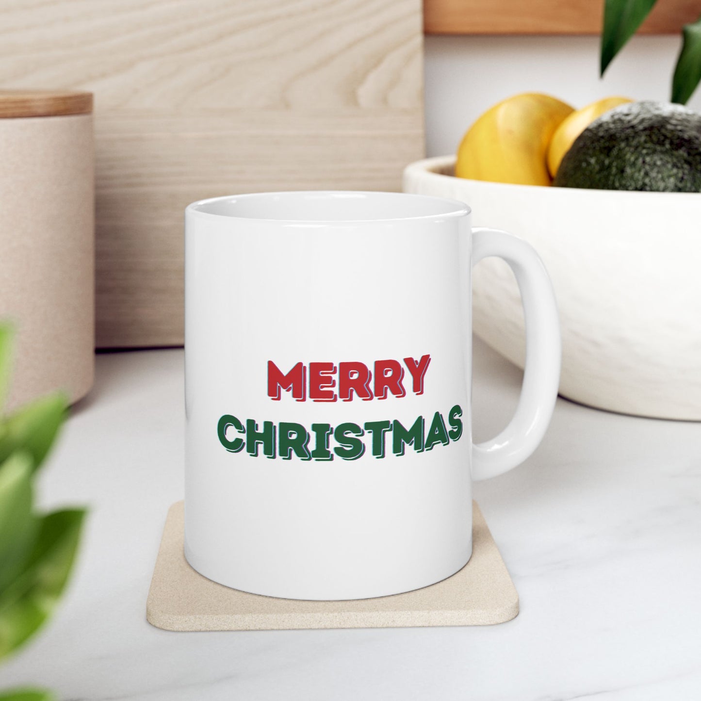 Merry Christmas Ceramic Mug, (11oz, 15oz)