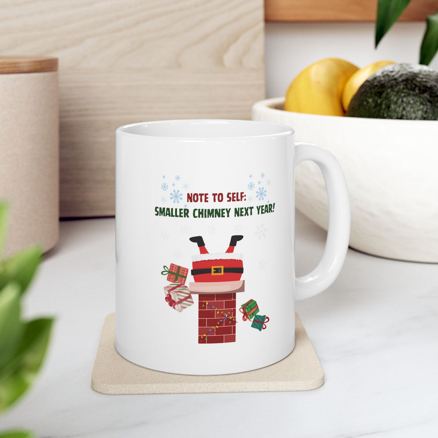 Santa’s Stuck Again! Ceramic Mug, (11oz, 15oz)