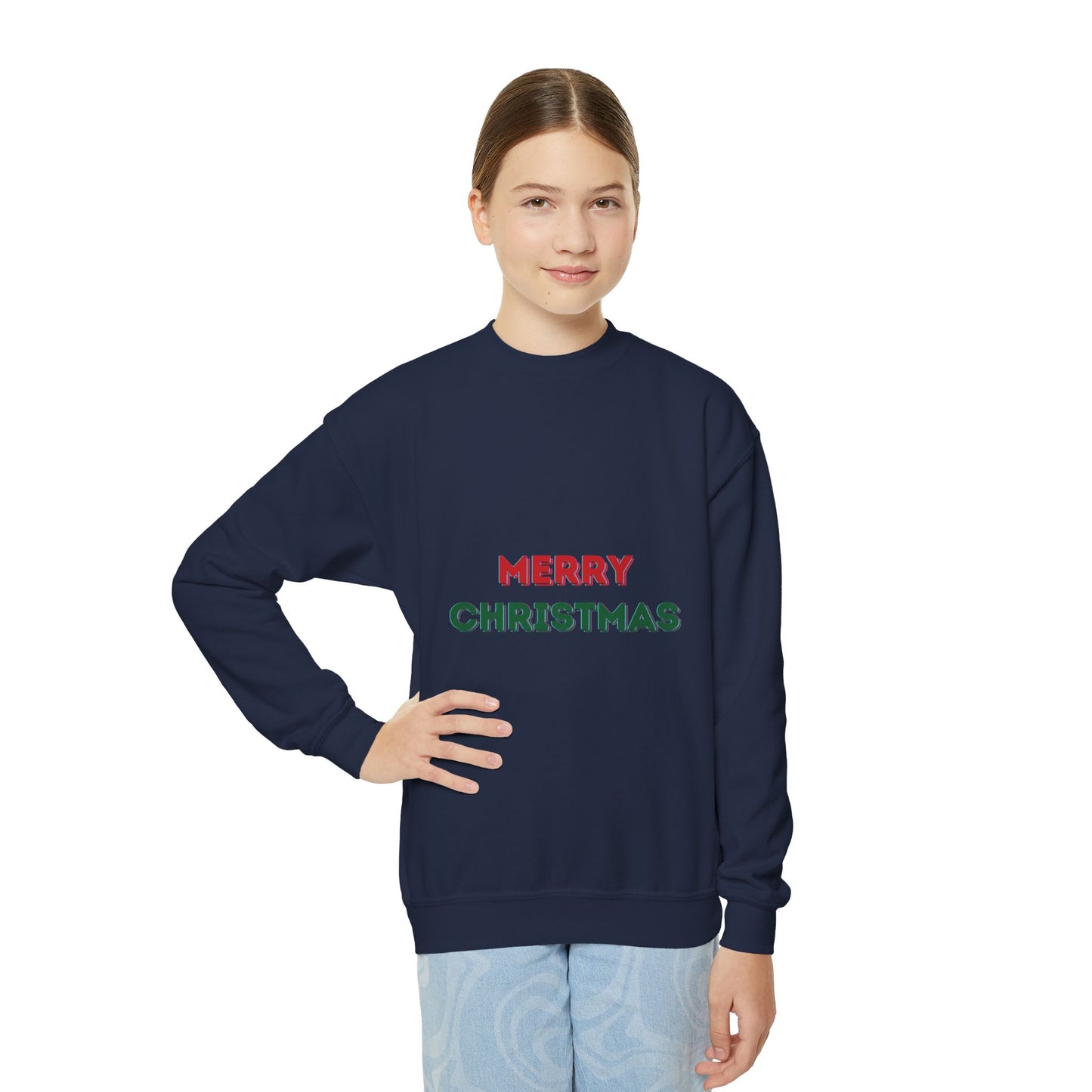 Merry Christmas Youth Crewneck Sweatshirt