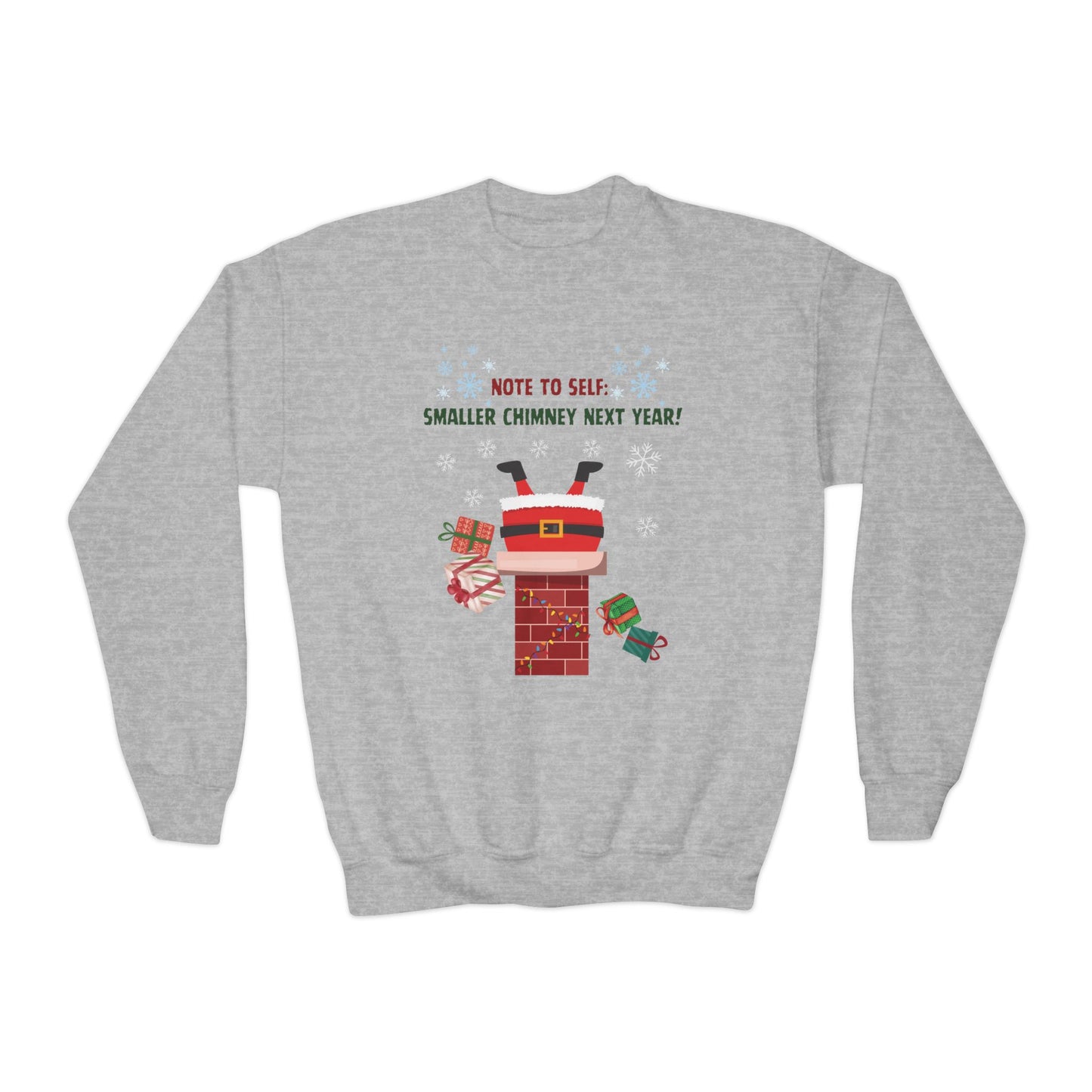 Santa’s Stuck Again! Youth Crewneck Sweatshirt