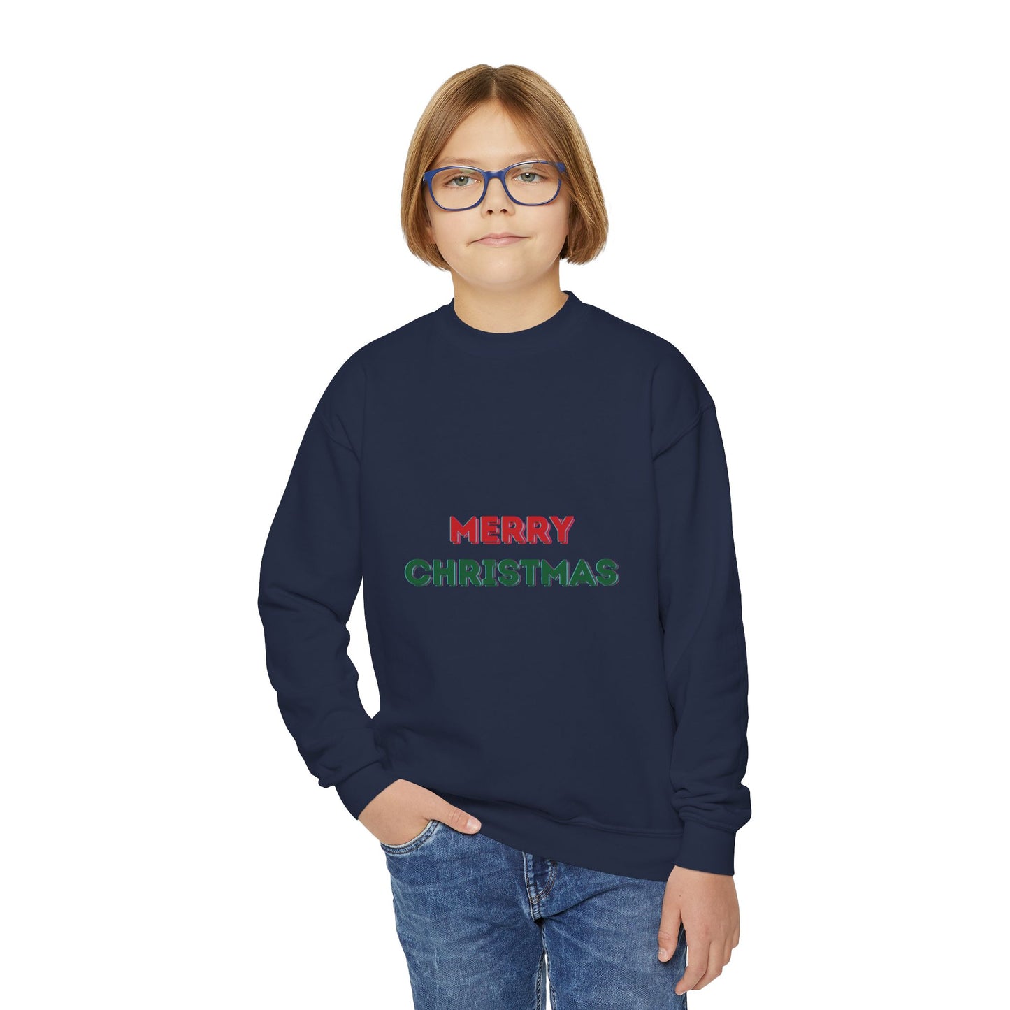 Merry Christmas Youth Crewneck Sweatshirt