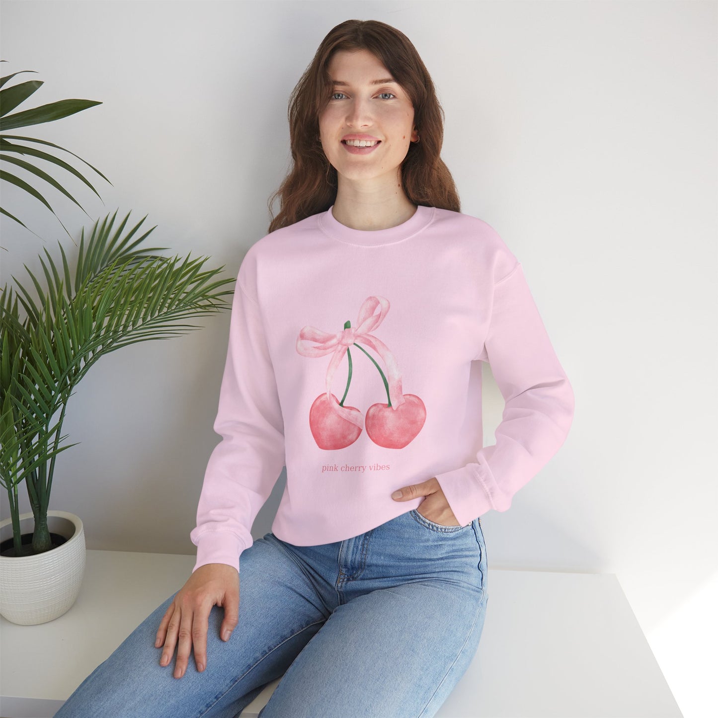 Pink Cherry Vibes Sweatshirt