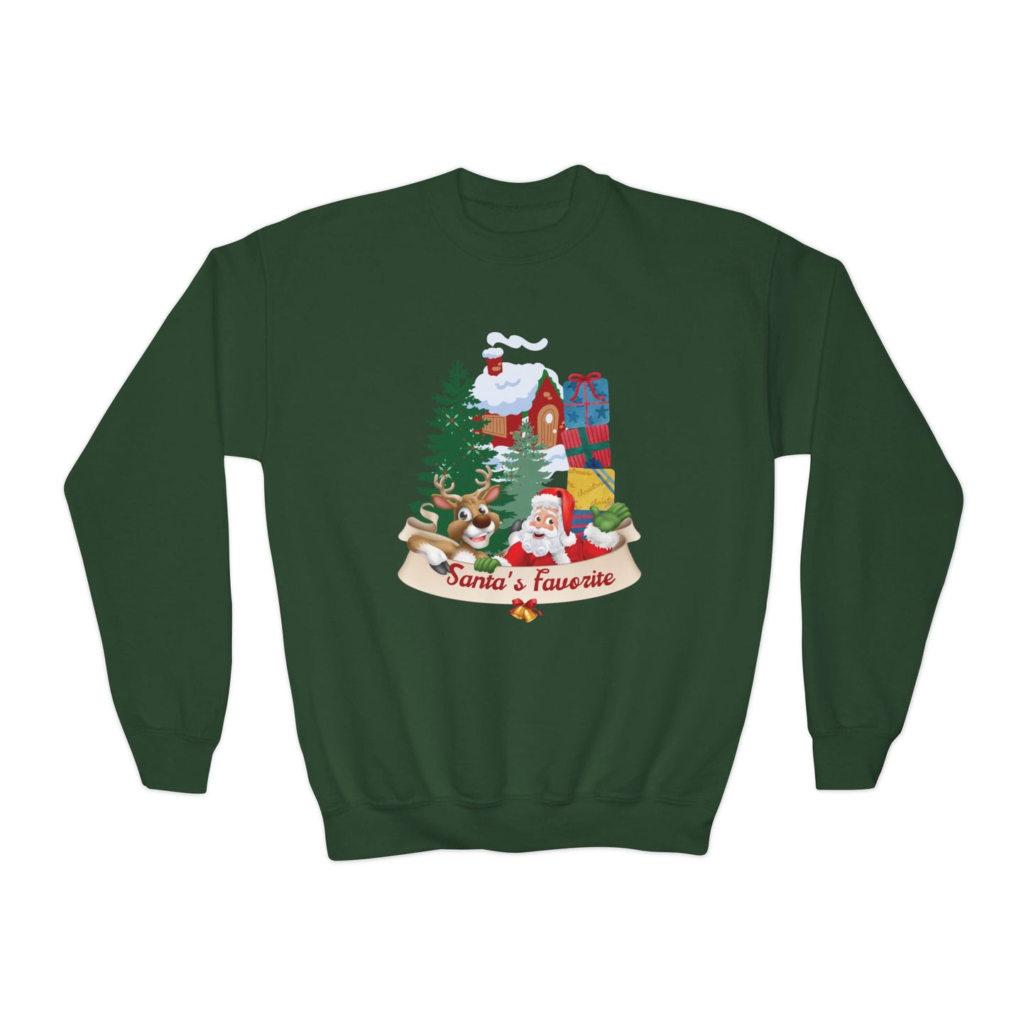 Santa's Favorite Youth Crewneck Sweatshirt