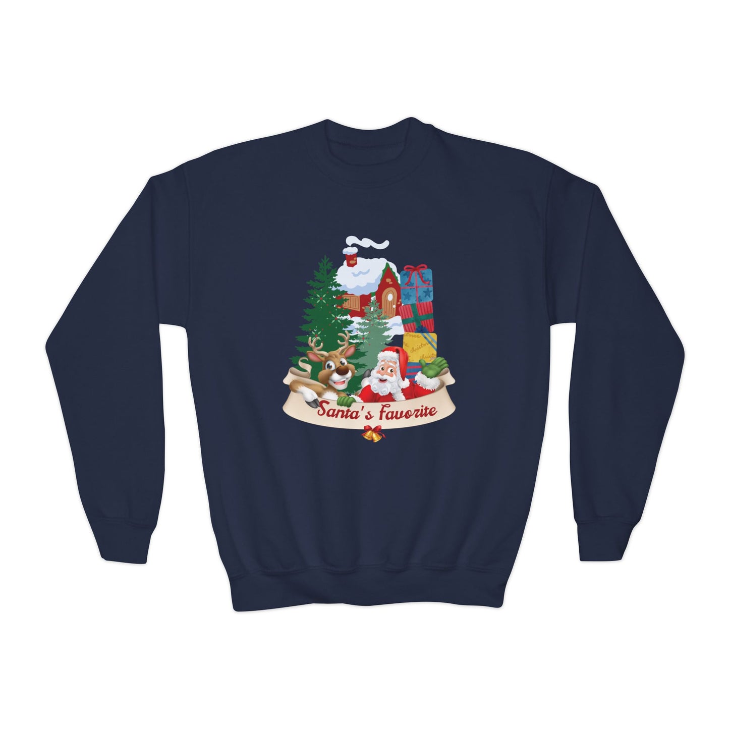 Santa's Favorite Youth Crewneck Sweatshirt