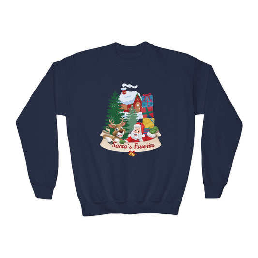 Santa's Favorite Youth Crewneck Sweatshirt