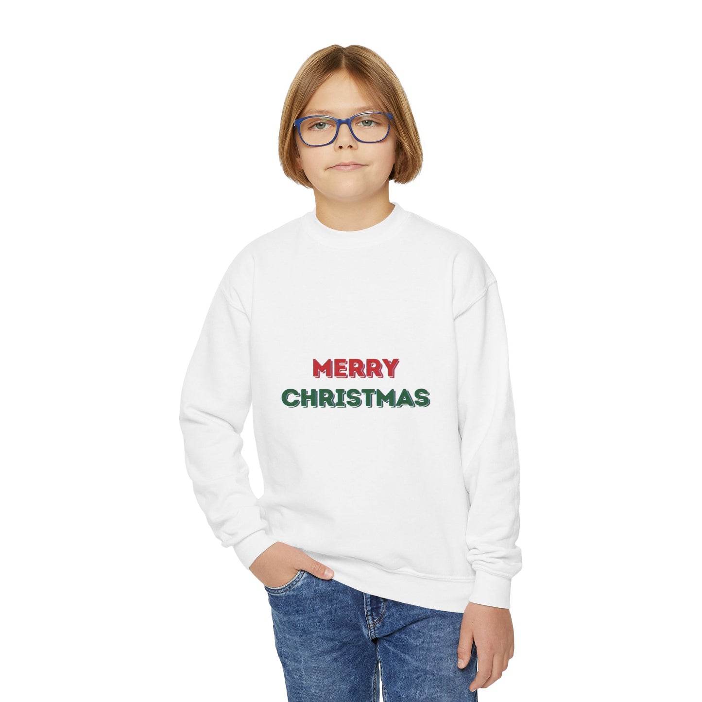 Merry Christmas Youth Crewneck Sweatshirt