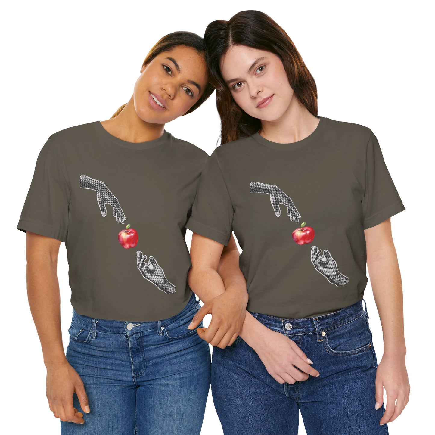 Hands Reaching For Apple Tee