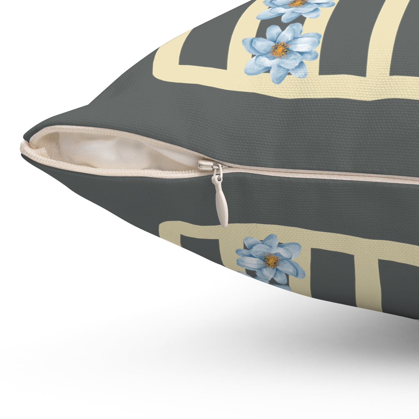 Elegant Floral Stripes Pillow